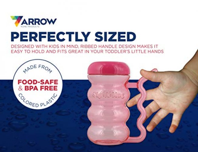  Arrow Home Products Sip A Mug, 14oz, 6pk - Easy to Grip Plastic Kid's  Cup Where the Handle is the Straw - BPA-free with Screw-On Caps Great for  Everyday Use, Made