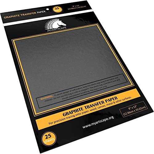 25 Sheets 9 x 13 Graphite Transfer Tracing Carbon Paper, for Drawings and  Photos onto Wood, Paper, Canvas - Imported Products from USA - iBhejo