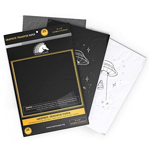 Myartscape Graphite Transfer Paper - 9 X 13 - 25 Sheets - Waxed Carbon  Paper For Tracing (Black) - Imported Products from USA - iBhejo