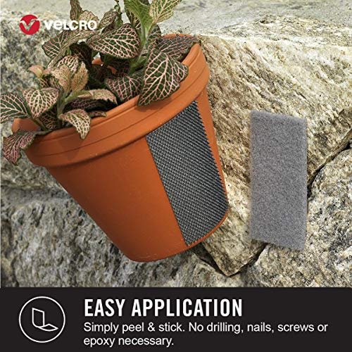 VELCRO Brand Outdoor Wide Heavy Duty Strips | 6 x 4 Pk of 3| Holds 15 lbs  | Black Extreme Industrial Strength Adhesive Fasteners | Strong Weather