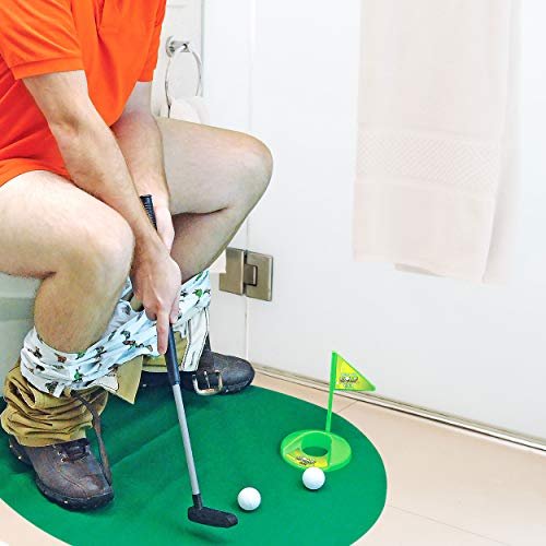 Toilet Golf Game Set, Bathroom Toy, Potty Putter 