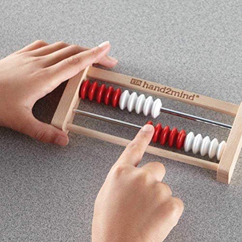 hand2mind Mini 20Bead Rekenrek, Wooden Rekenrek, Abacus for Kids Math