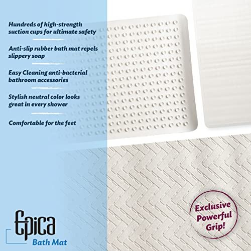 Epica Non Slip Bathtub Mat  Real Rubber Bath Mat For Tub, Shower, Bath Mat  For Baby Safety, Kids Bath Mat, Pet Dog Bath Mat, Soft No-Slip Nonskid Ba -  Imported Products