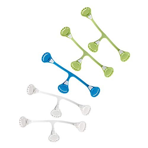 Snappi Cloth Diaper Fasteners - Pack Of 5 (2 Mint Green, 2 White, 1 Blue)