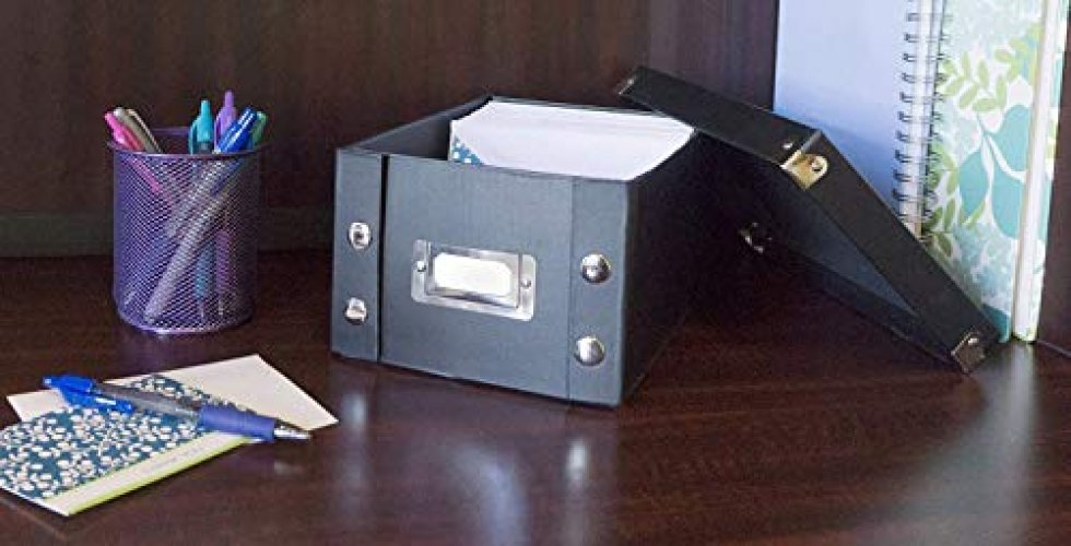Snap-N-Store Index Card Holder - Box fits 1100 4x6 index cards (2 pack)