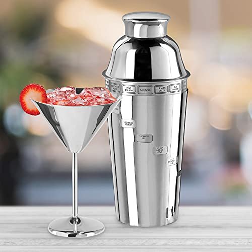 OGGI Dial A Drink Cocktail Shaker - Warm Gray, 15 Recipes, Built in  Strainer, 34 oz - The Original and Only Dial A Drink - Ideal Home Bar Drink  Mixer