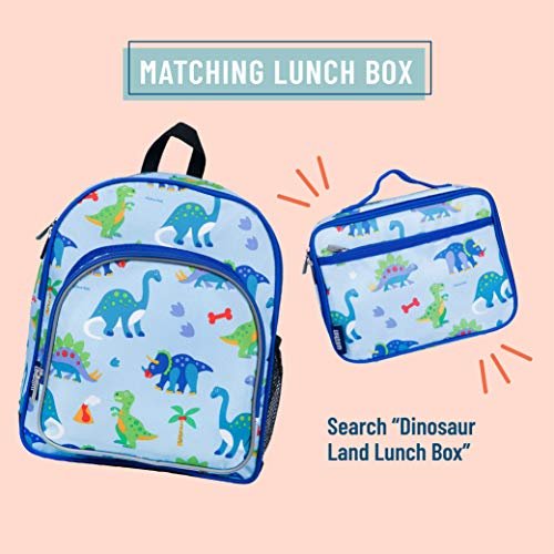 Wildkin 15-Inch Kids Backpack Elementary School Travel Dinosaur Land Blue