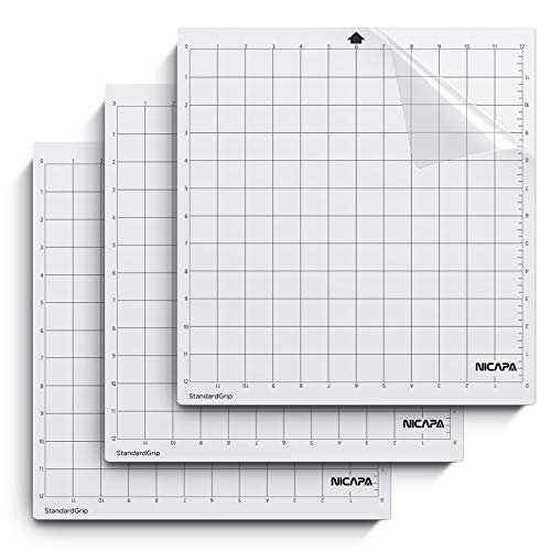 Nicapa Standardgrip Cutting Mat For Silhouette Cameo 4/3/2/1 (12X12 Inch,3  Mats) Standard Adhesive Sticky Quilting Cut Mats Replacement Accessories F  - Imported Products from USA - iBhejo