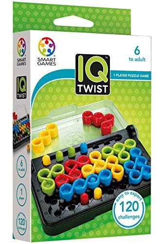 SmartGames IQ Twist, a Travel Game for Kids and Adults, a Cognitive  Skill-Building Brain Game - Brain Teaser for Ages 6 & Up, 120 Challenges in