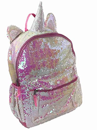 Unicorn 2 Way Sequins Critter Backpack 16 Pink One Size