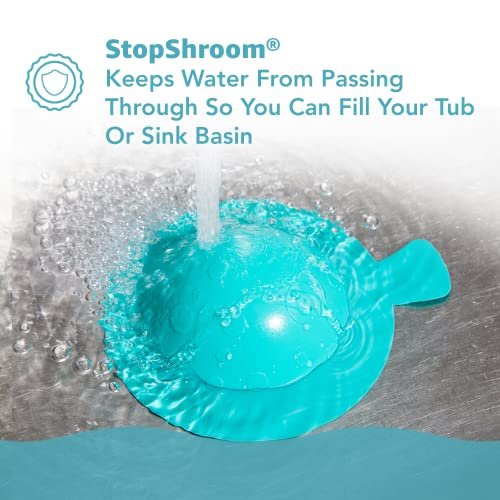 StopShroom (White) Universal Stopper Cover for Bathtub, Bathroom, and