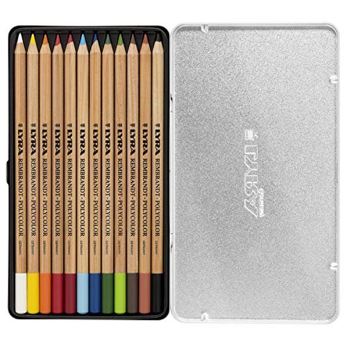 Lyra Rembrandt Polycolor Colored Pencils - 12 Professional Colored Pencils  For Artists And Students - Vibrant Smooth Colored Pencils For Drawing Colo  - Imported Products from USA - iBhejo