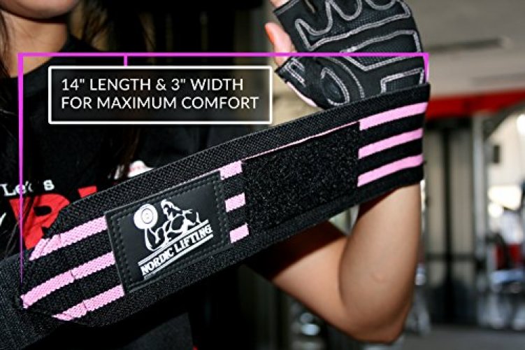 Wrist Wraps + Lifting Straps Bundle (2 Pairs) for Weightlifting
