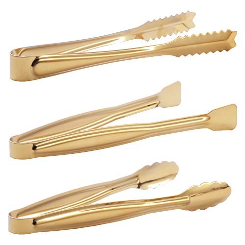 12 Pack Premium Small Serving Tongs,Mini Stainless Steel Appetizer