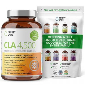 Max Potency CLA 4500MG Per Serving (180 Softgels) Safflower Oil Supplement, Non-GMO, Soy & Gluten Free with 95% Active Conjugated Linoleic Acid Pills