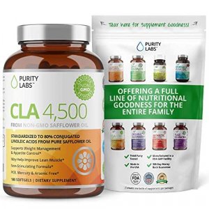 Max Potency CLA 4500MG Per Serving (180 Softgels) Safflower Oil Supplement, Non-GMO, Soy & Gluten Free with 95% Active Conjugated Linoleic Acid Pills