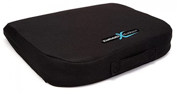 Xtreme Comforts Seat Cushion, Office Chair Cushions - Pack of 1 Padded Foam Cushion w/ Handle for Desk, Wheelchair & Car Use - Back Support Pillow fo