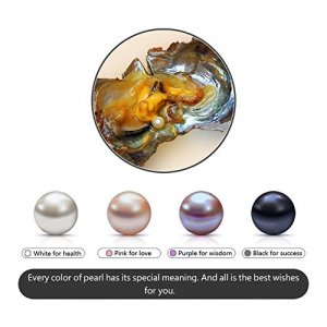 10 PC Freshwater Cultured Pearl Oyster Oval Pearls with White/Pink/Purple/black, Birthday Gifts(7.5-8mm)