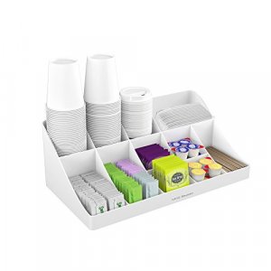Mind Reader ' Pioneer' Breakroom Organizer 11 Compartment Condiment Holder, White