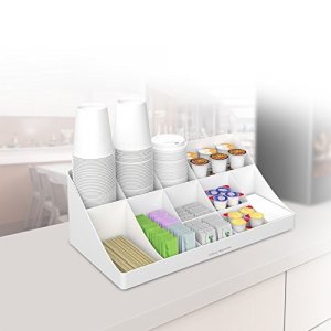 Mind Reader ' Pioneer' Breakroom Organizer 11 Compartment Condiment Holder, White