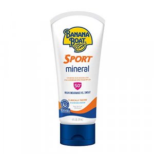 Banana Boat Sport 100% Mineral, Reef Friendly, Broad Spectrum Sunscreen Lotion, SPF 50+, 6oz.