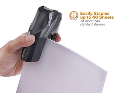 Office Heavy Duty 40 Sheet Stapler Fits into The Palm of Your Hand; 3-Pack Small Stapler Size Black 3-Pack 1 