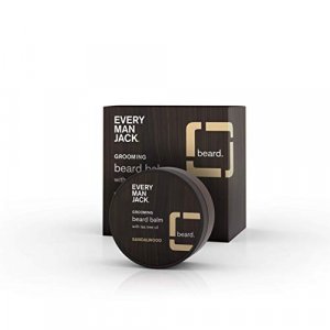 Every Man Jack Beard Balm - Subtle Sandalwood Fragrance - Moisturizes, Protects, and Strengthens Your Beard - Naturally Derived with Tea Tree Oil, Sh