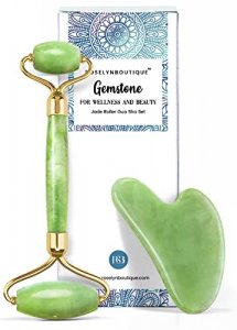 ROSELYNBOUTIQUE Jade Roller Gua Sha Facial Tools Set - Beauty Skin Care Face Roller Massager Muscle Relaxing Relieve Wrinkles - Original Natural Ston