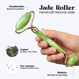 ROSELYNBOUTIQUE Jade Roller Gua Sha Facial Tools Set - Beauty Skin Care Face Roller Massager Muscle Relaxing Relieve Wrinkles - Original Natural Ston
