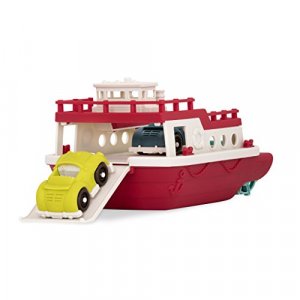 Wonder Wheels by Battat Large Ferry Boat Floating Bath Toy Boat with Cars & Realistic Propeller For Toddlers Age 1 & Up (3 Pc) 100% Recyc
