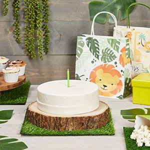 Artificial Grass Mat Squares, Fake Turf Patch for Decor, Placemats, Table Runner (12 x 12 in, 4 Pack)