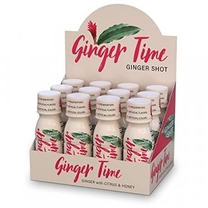 Ginger Time Ginger Shots - Ginger with Citrus & Honey | Non-GMO | No Preservatives or Artificial Flavors/Colors/Sweeteners | B Vitamins | No Need for