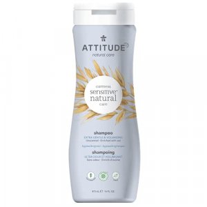 ATTITUDE Unscented Volumizing Hair Shampoo for Sensitive Skin, EWG Verified Plant- and Mineral-Based ingredients, Enriched with Oatmeal, Vegan and Cr