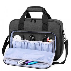 Luxja Projector Case, Projector Bag with Accessories Storage Pockets (Compatible with Most Major Projectors), Medium(13.75 x 10.5 x 4.5 Inches), Blac
