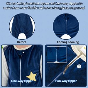 MICHLEY Baby Sleeping Bag Sack with Feet Autumn Winter Swaddle Wearable Blanket Sleeveless Nightgowns for Infant Toddler, 1-3T, Dark Blue Owl