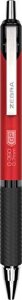 Zebra Pen G-350 Retractable Gel Pen, Crimson Red Premium Metal Barrel, Medium Point, 0.7mm, Black Ink, 2-Pack Plus Refills