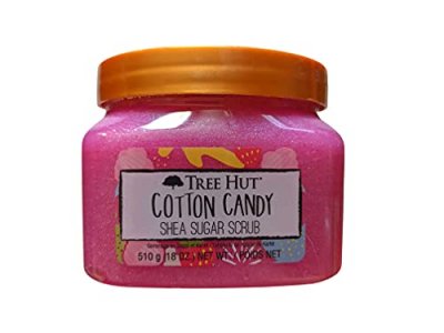 Tree Hut Cotton Candy Shea Sugar Scrub 18 Oz! Formulated With Real Sugar, Certified Shea Butter And Strawberry Extract! Exfoliating Body Scrub That L