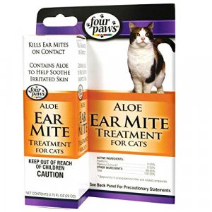 Four Paws Aloe Ear Mite Treatment for Cats 3/4 Ounces