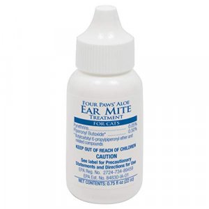 Four Paws Aloe Ear Mite Treatment for Cats 3/4 Ounces