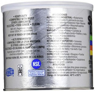 Super Lube 41160 Synthetic Grease (NLGI 2), 14.1 oz Canister, Translucent White