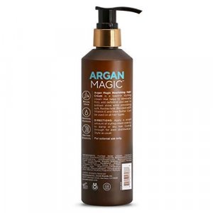 Argan Magic Nourishing Hair Cream - Hydrates, Conditions, and Eliminates Frizz for All Hair Types | Seals in Shine | Made in USA, Paraben Free, Cruel