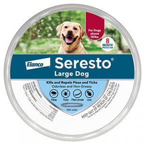 Seresto Flea and Tick Collar for Dogs, 8-Month Flea and Tick Collar for Large Dogs Over 18 Pounds