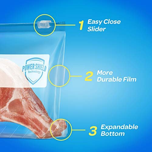 Ziploc Gallon Food Storage Slider Bags, Power Shield Technology for More  Durability, 32 Count