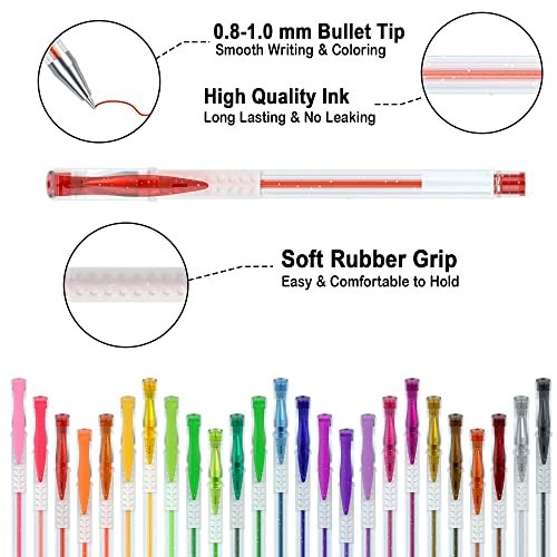 Shuttle Art 260 Pack Gel Pens Set, 130 Colors with 130 Refills for Adults  Coloring Books Drawing Crafts Scrapbooking Journaling