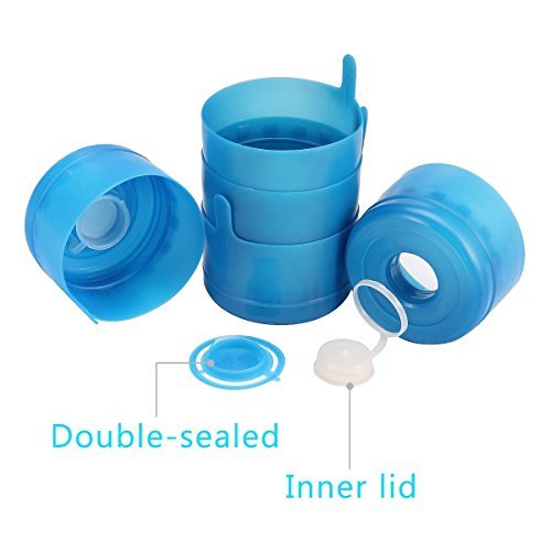 3 & 5 Gallon Water Jug Cap Replacement Non Spill Bottle Caps Anti Splash  Peel Pack of 20