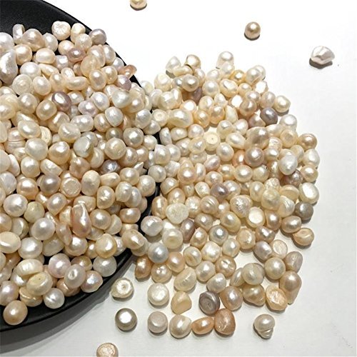 AITELEI 100g Natural Freshwater Pearl Oysters Round Loose Beads for Vase  Fillers Party Wedding Decor DIY Craft Jewelry Making No Holes 7-10mm