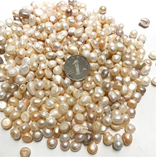 AITELEI 100g Natural Freshwater Pearl Oysters Round Loose Beads for Vase  Fillers Party Wedding Decor DIY Craft Jewelry Making No Holes 7-10mm