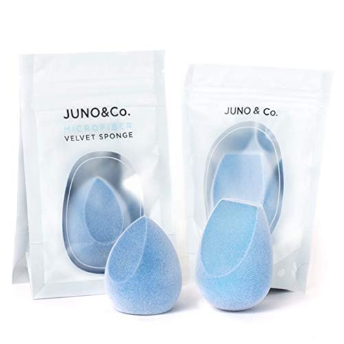 JUNO & Co. Microfiber Sponge, Latex-Free, Dual Layer Technology, Flawless  Makeup Blender for Foundations, Powders and Creams (Microfiber 4Ever Sponge