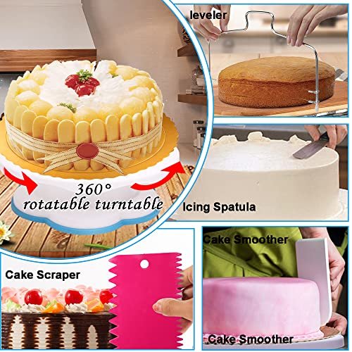 Cake Decorating Kits 567 PCS Baking Set with Springform Pans Set, Rotating  Turntable, Decorating Tools, Cake Baking Supplies for Beginners and Cake