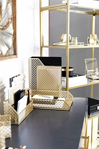 Gold Desk Accessories, Desk Organizers and Accessories Cute Office Supplies  for Women Desk
